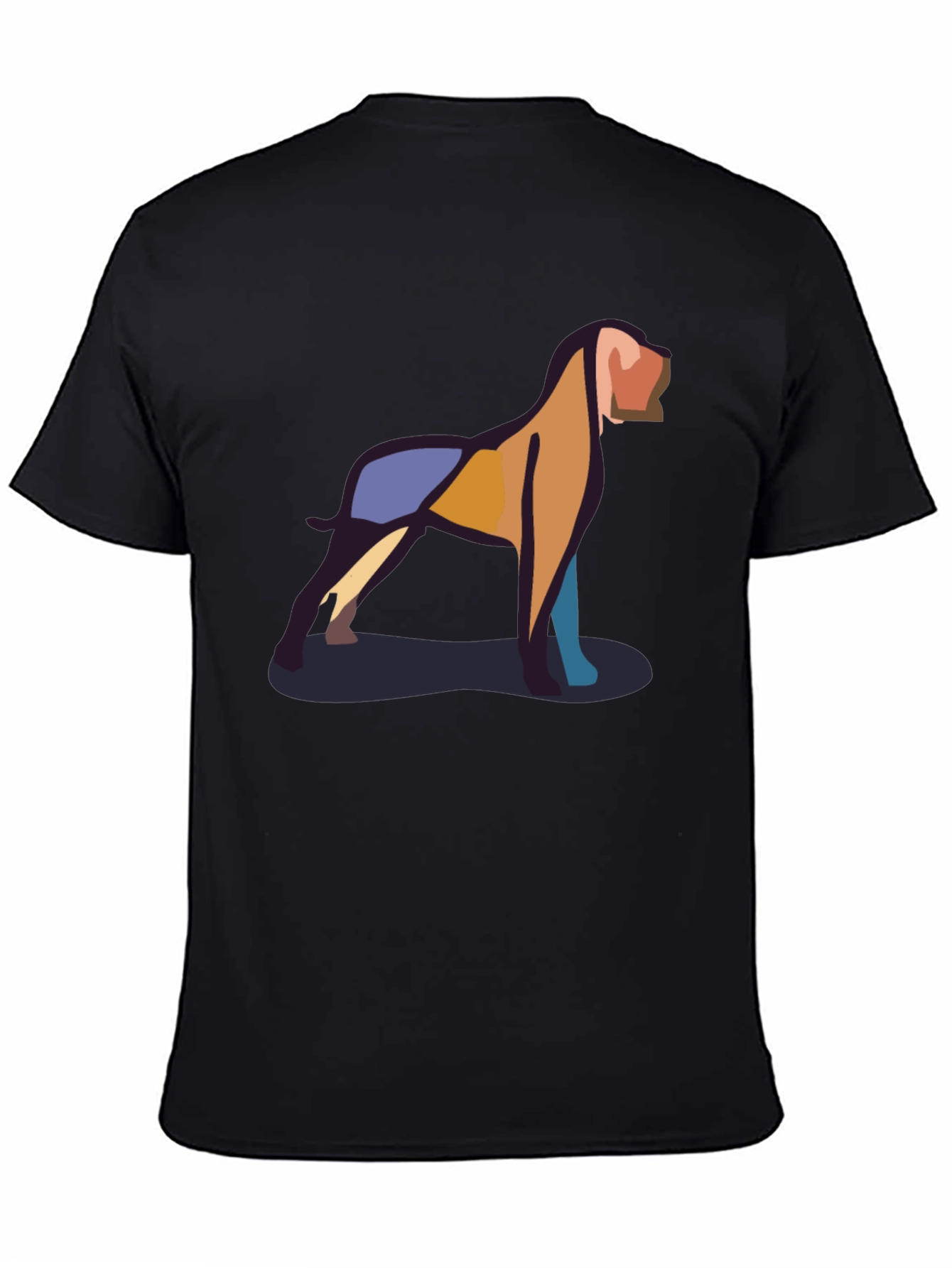 Abstract Geometric Dog T-Shirt – Modern Dog Lover Graphic Tee Gift