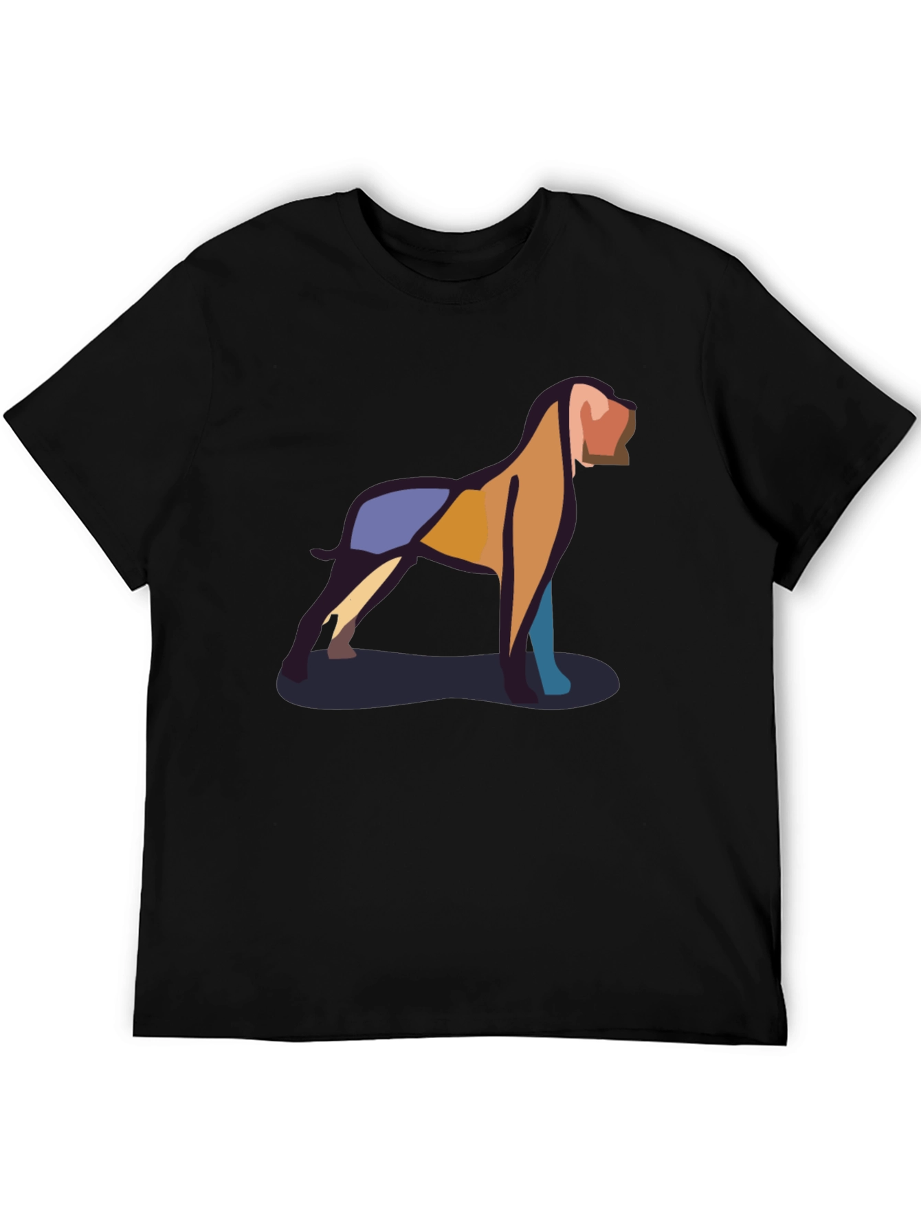 Abstract Geometric Dog T-Shirt – Modern Dog Lover Graphic Tee Gift