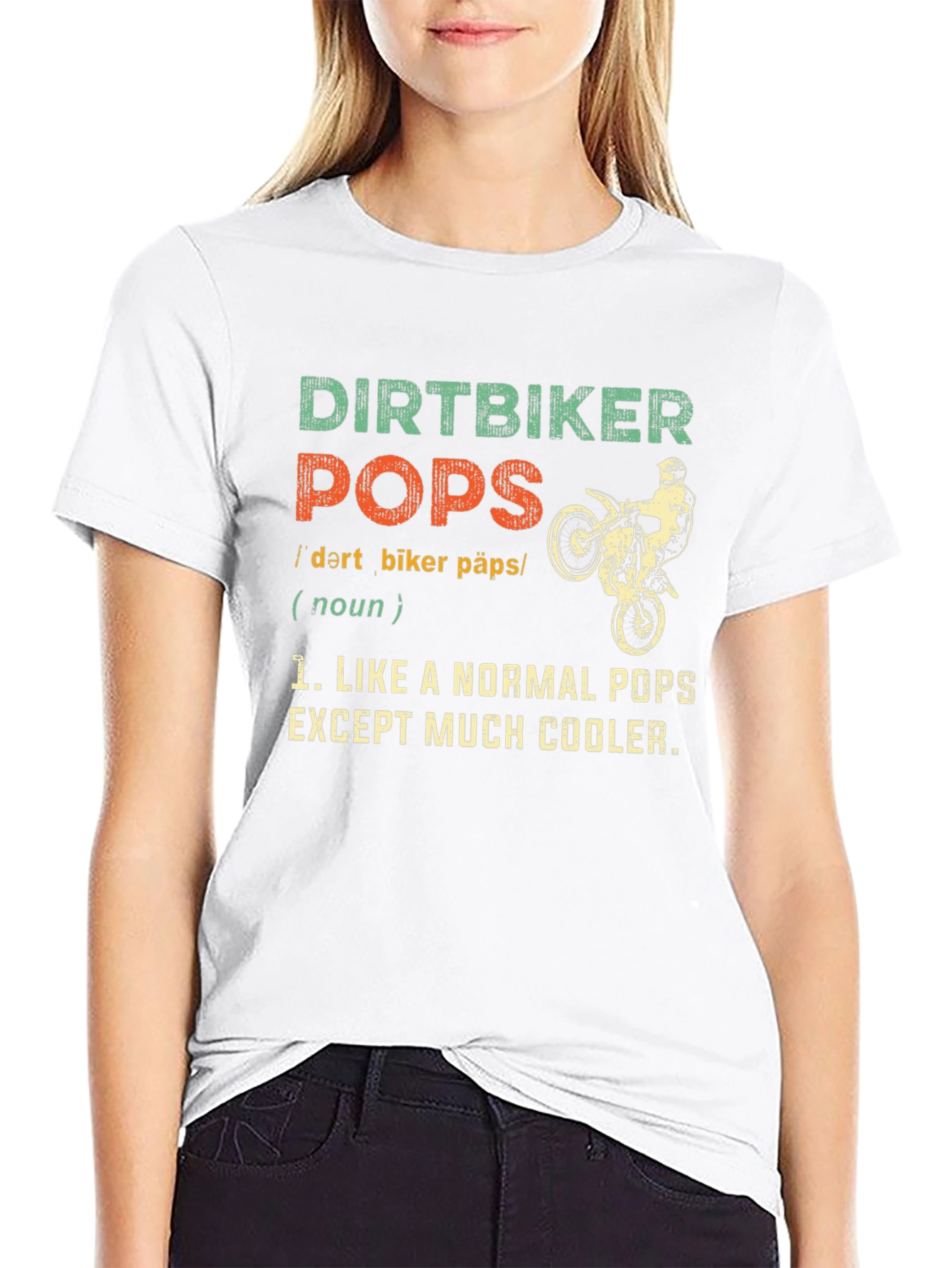 Dirtbiker Pops T-Shirt - Cool Dad Gift