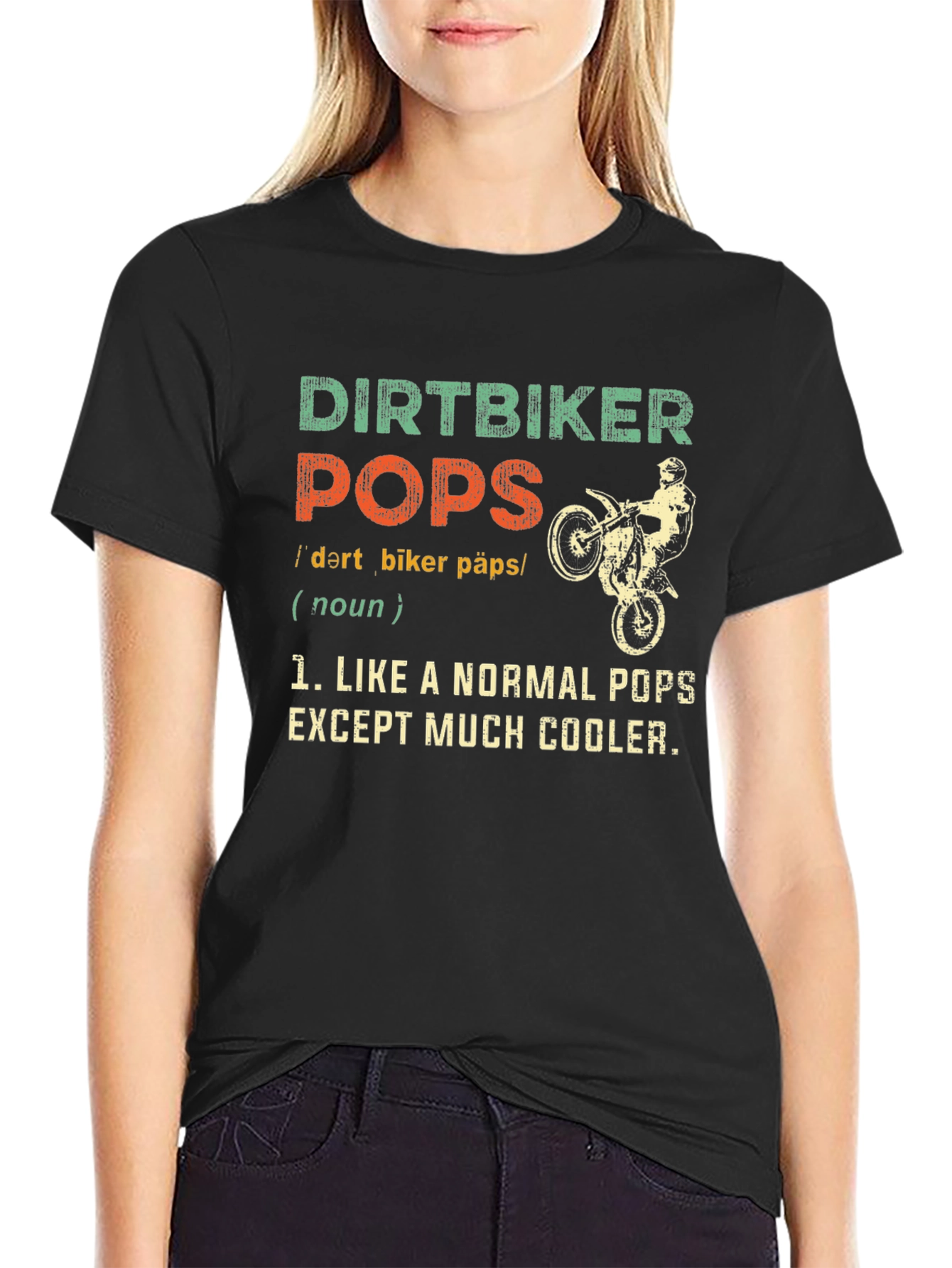 Dirtbiker Pops T-Shirt - Cool Dad Gift