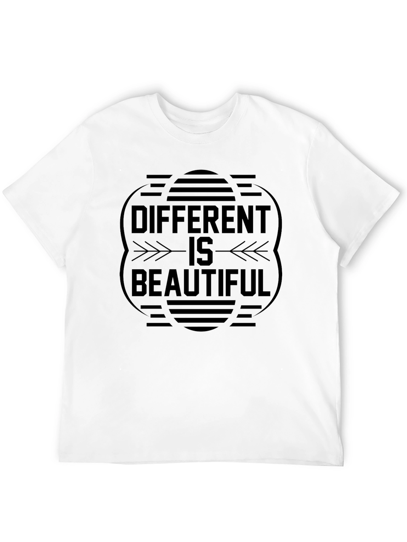 Different is Beautiful Black Graphic Tee
