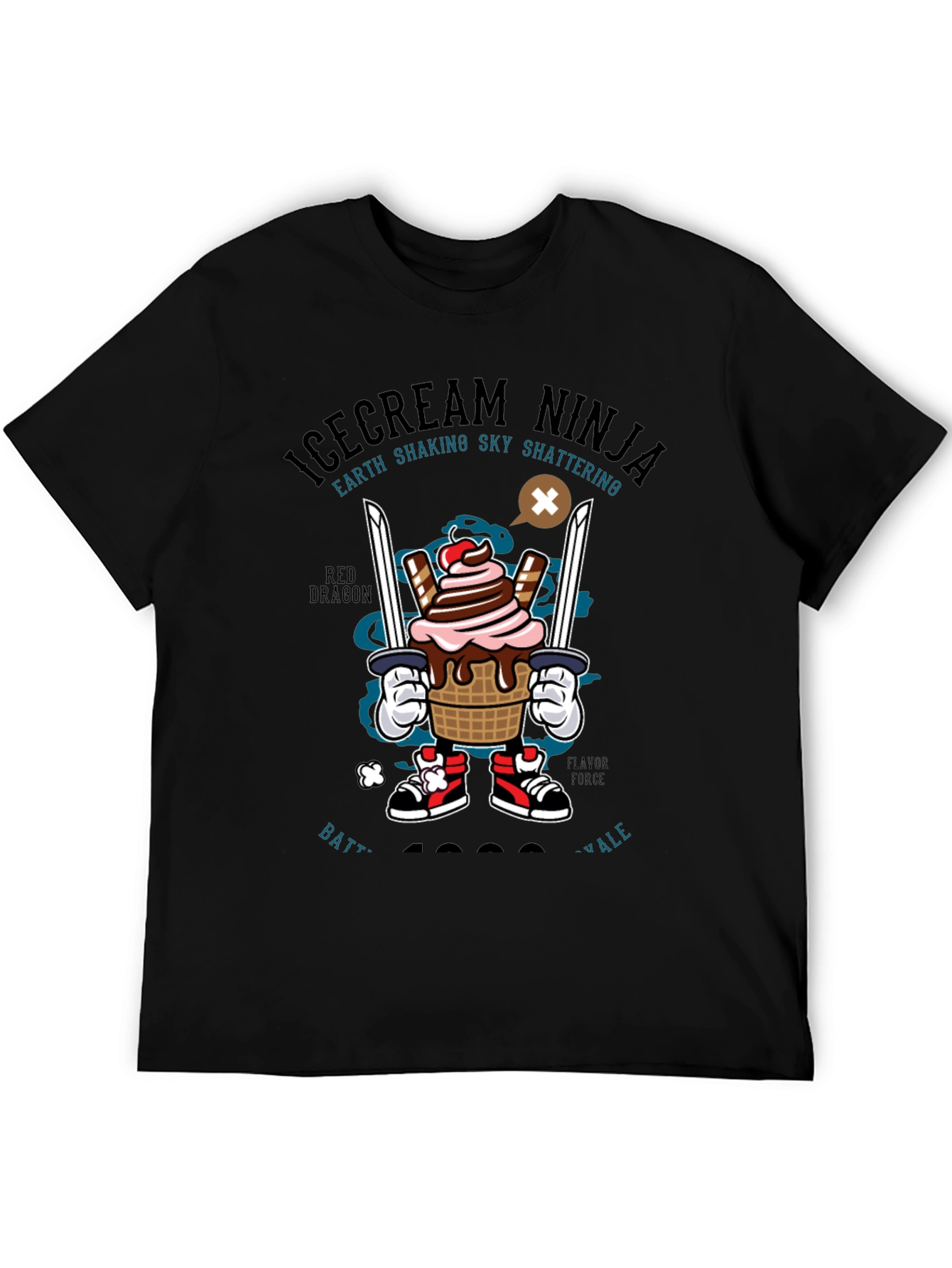 Ice Cream Ninja Graphic T-Shirt - Novelty Design