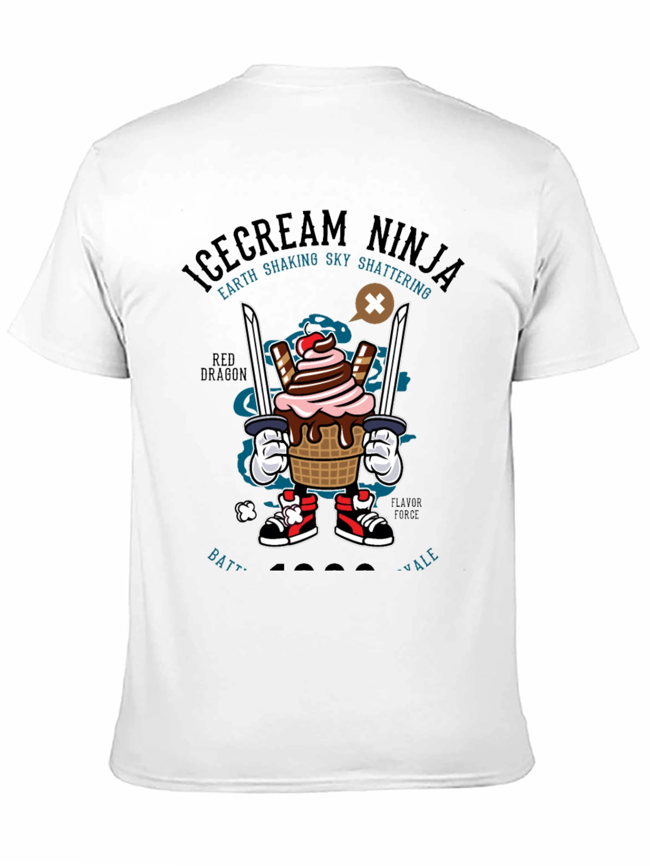 Ice Cream Ninja Graphic T-Shirt - Novelty Design