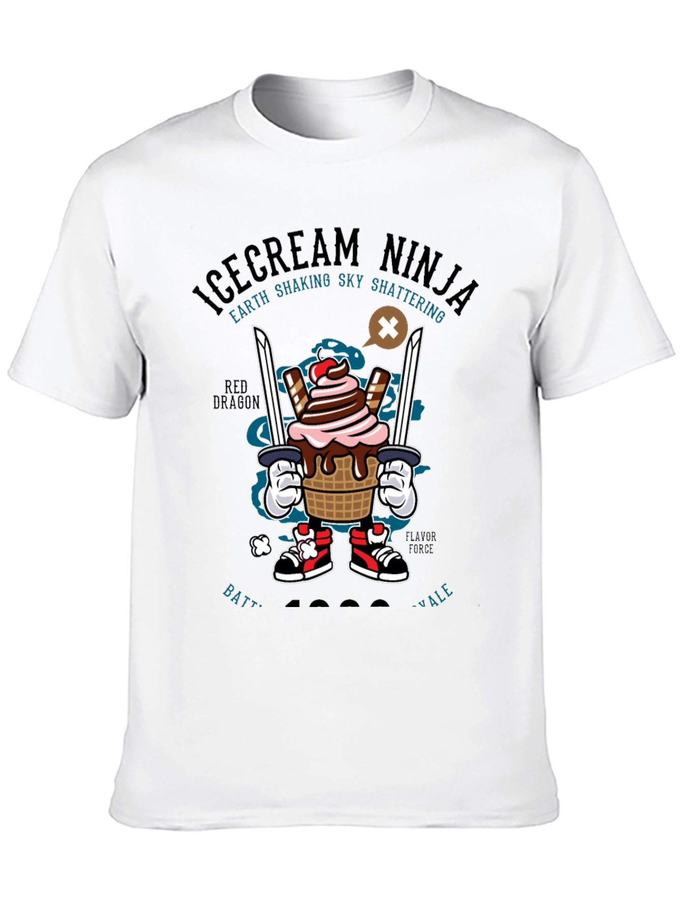 Ice Cream Ninja Graphic T-Shirt - Novelty Design