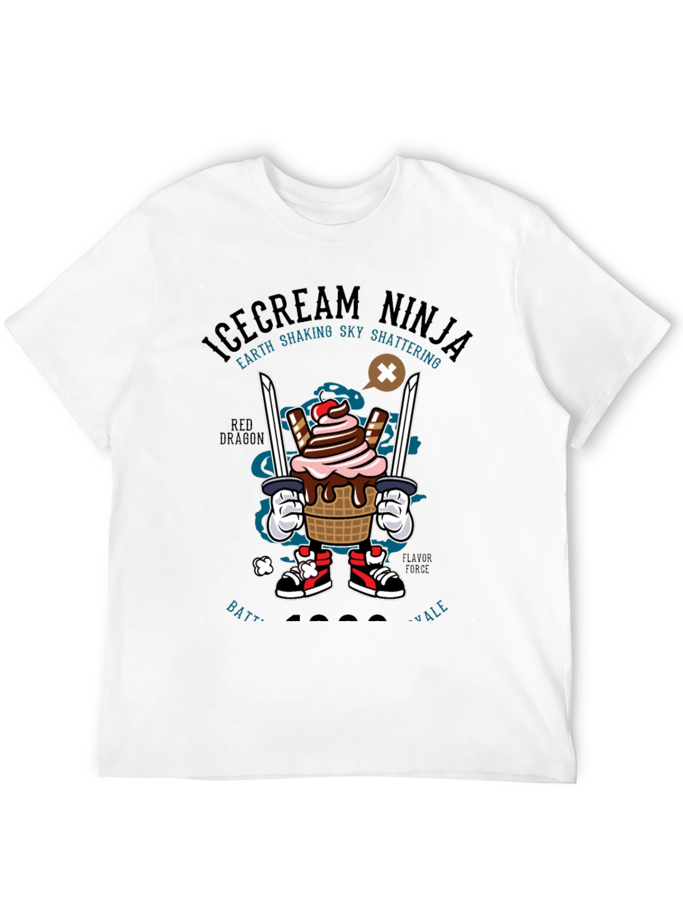 Ice Cream Ninja Graphic T-Shirt - Novelty Design