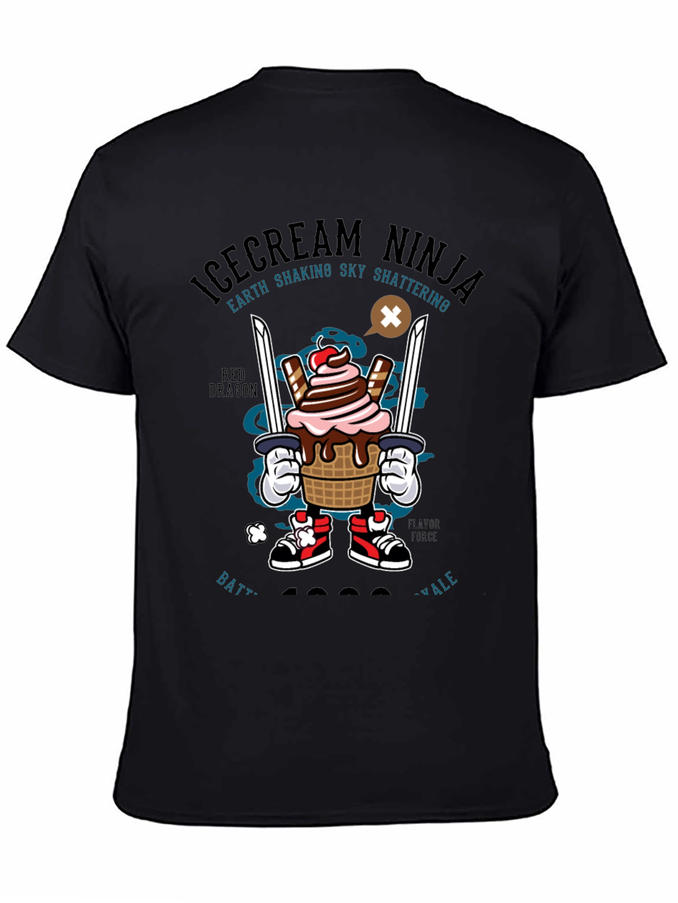 Ice Cream Ninja Graphic T-Shirt - Novelty Design