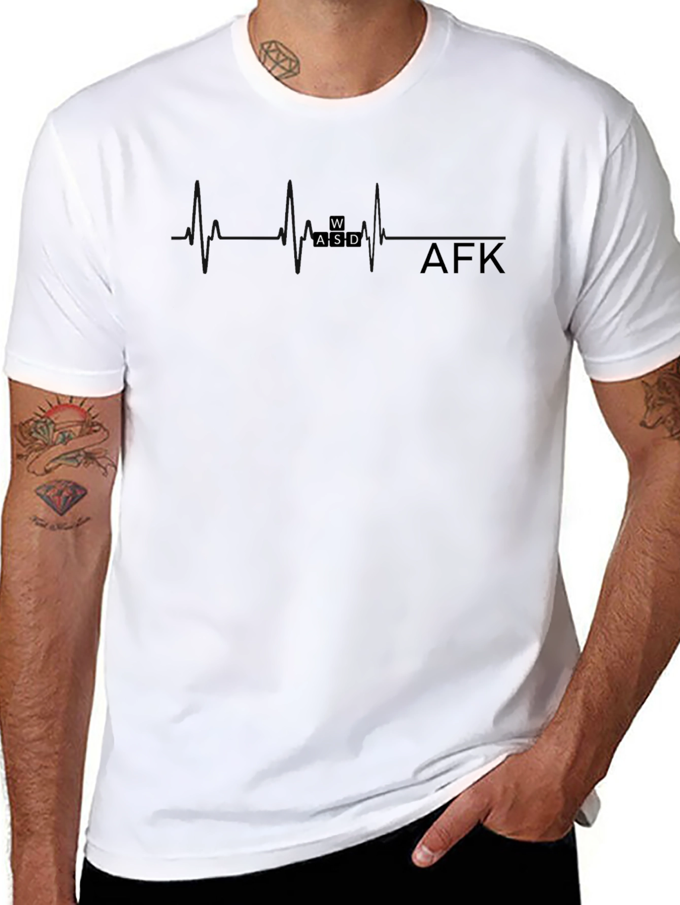 Gaming AFK T-Shirt - Black Crew Neck Tee