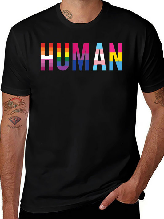 Pride Human T-Shirt - LGBTQ+ Rainbow Design
