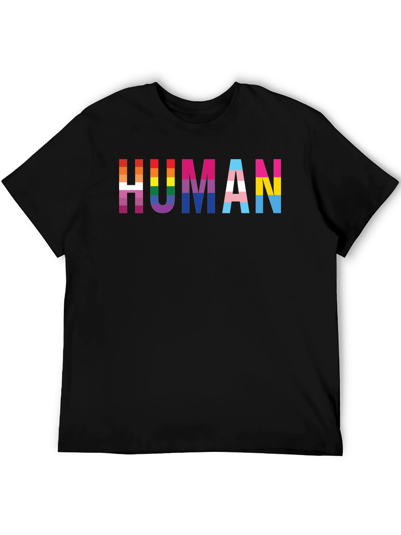 Pride Human T-Shirt - LGBTQ+ Rainbow Design