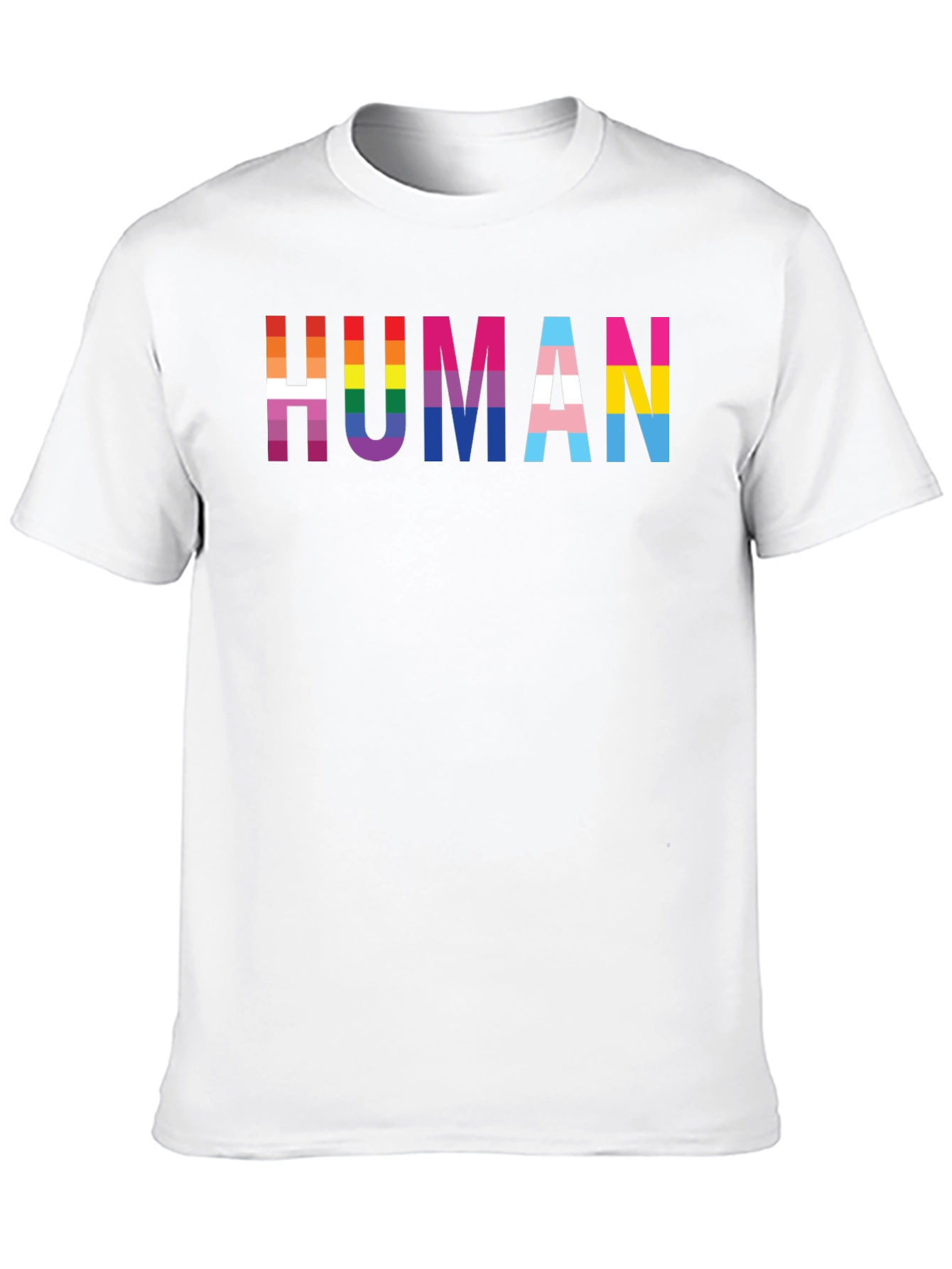 Pride Human T-Shirt - LGBTQ+ Rainbow Design