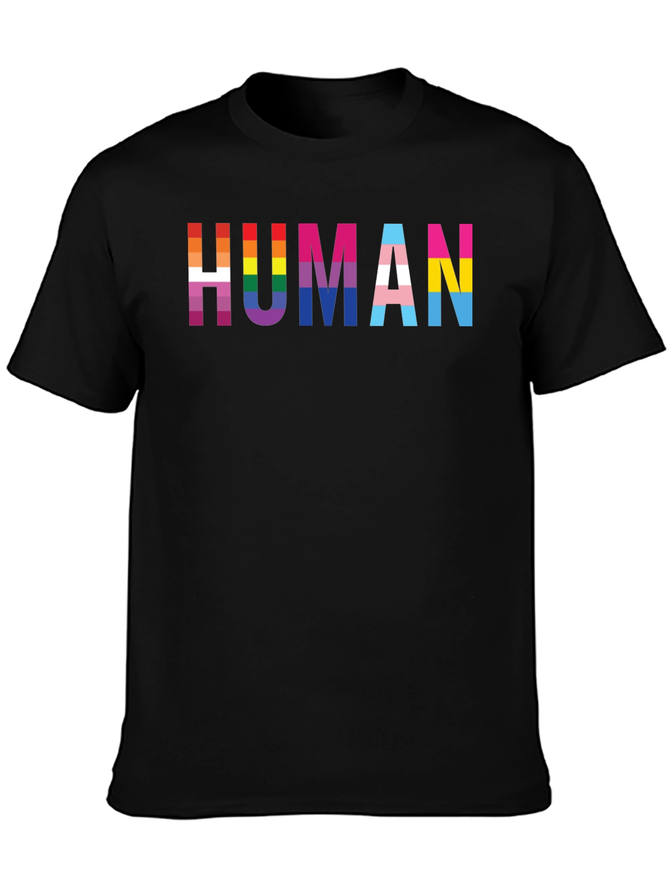 Pride Human T-Shirt - LGBTQ+ Rainbow Design