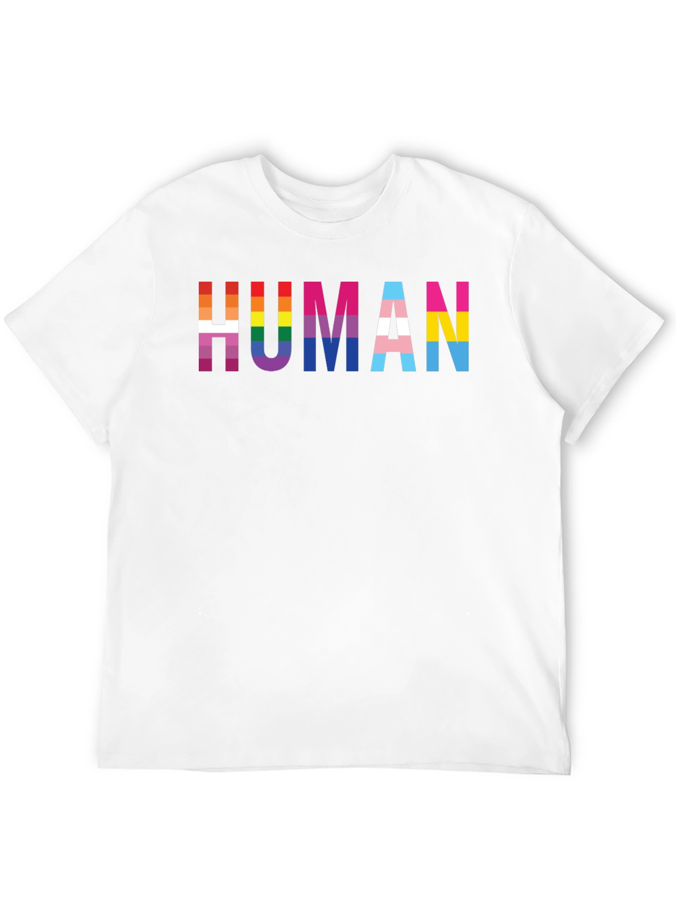 Pride Human T-Shirt - LGBTQ+ Rainbow Design