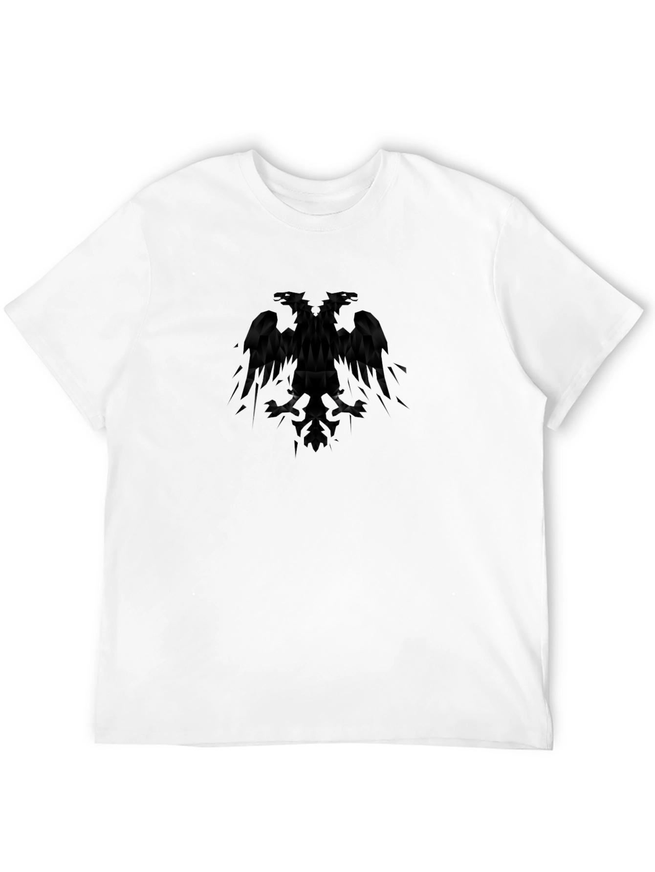Geometric Eagle Graphic Black T-Shirt