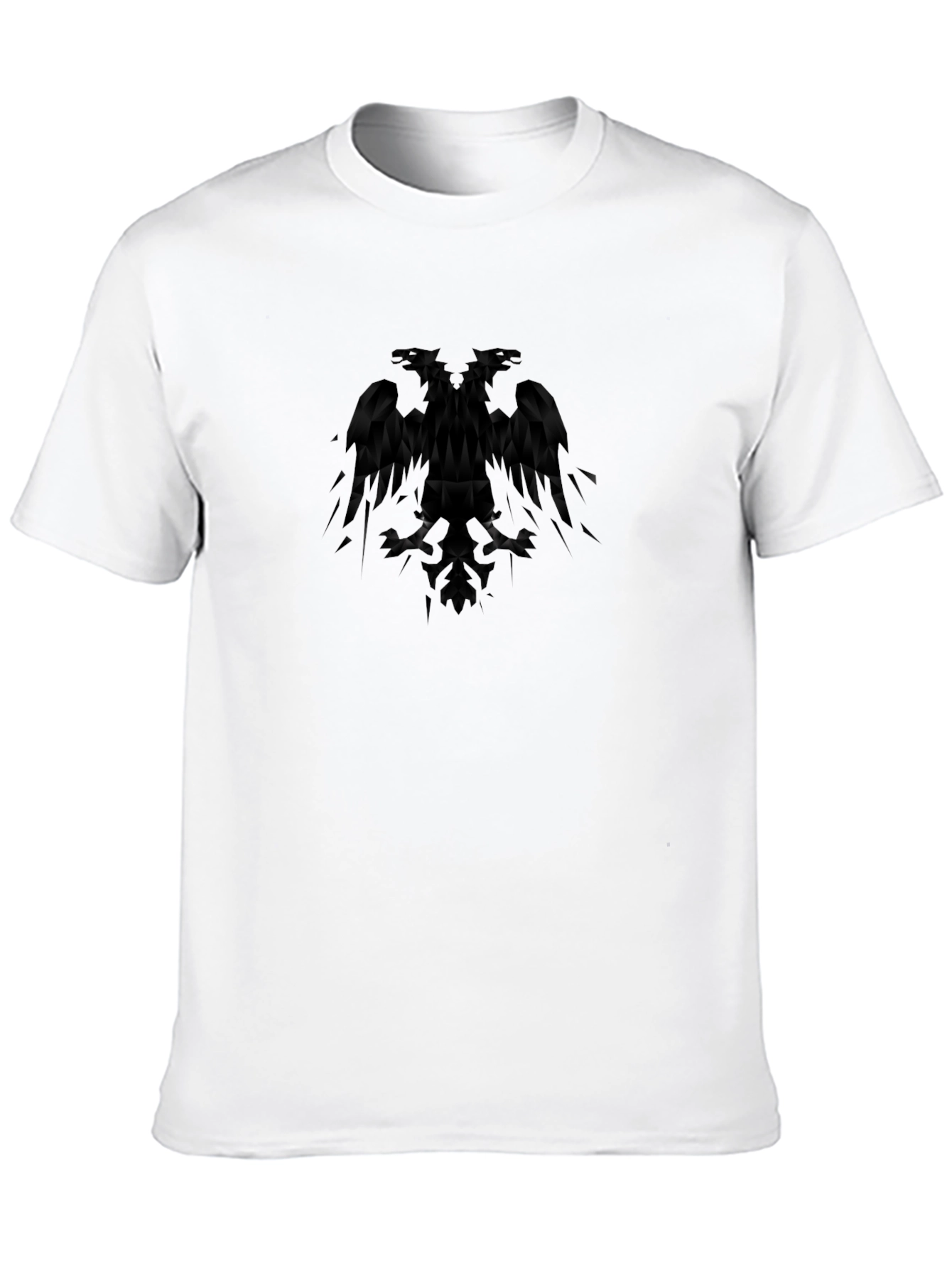 Geometric Eagle Graphic Black T-Shirt