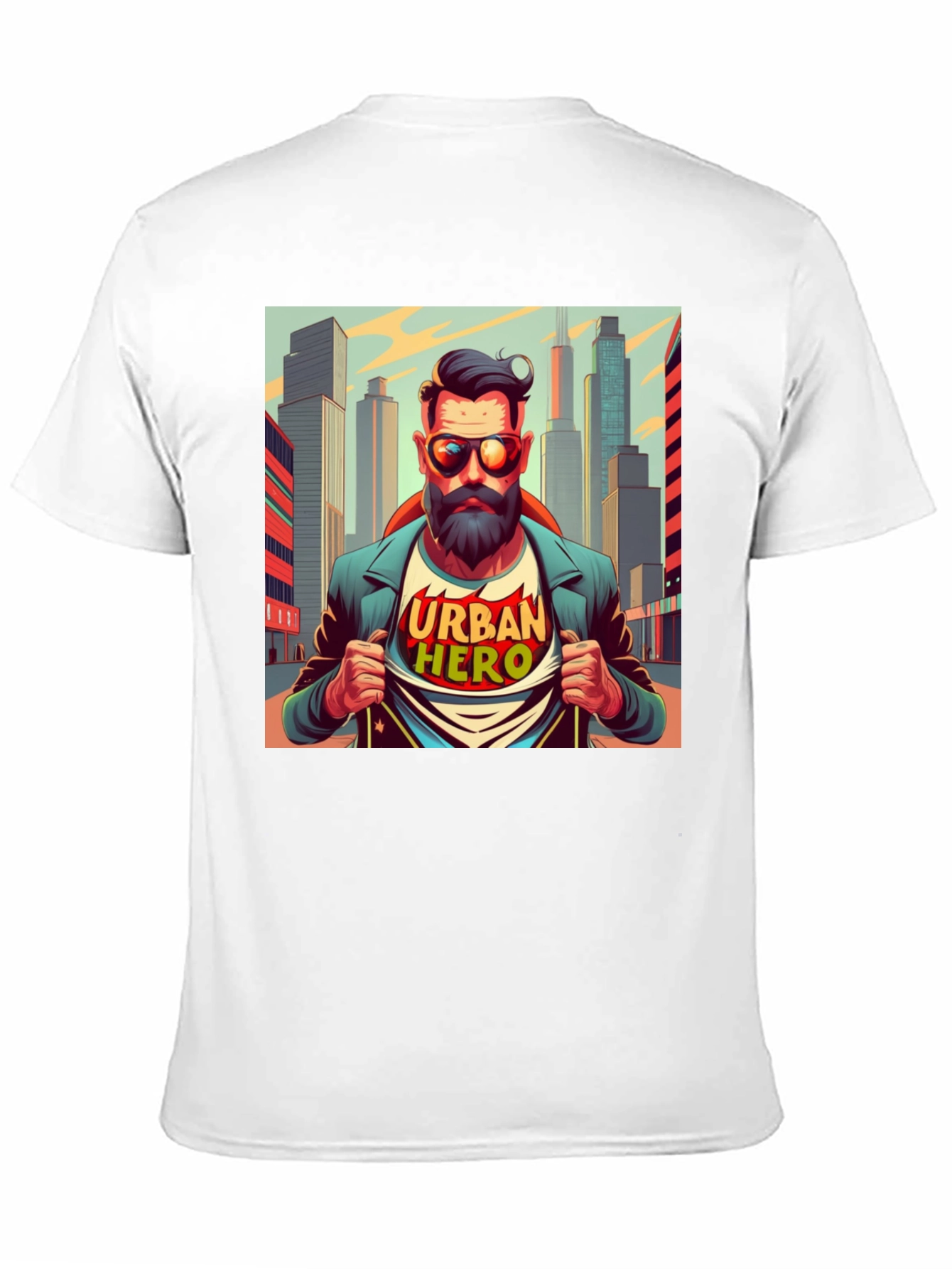 Urban Hero Graphic T-Shirt - Mens Black Tee