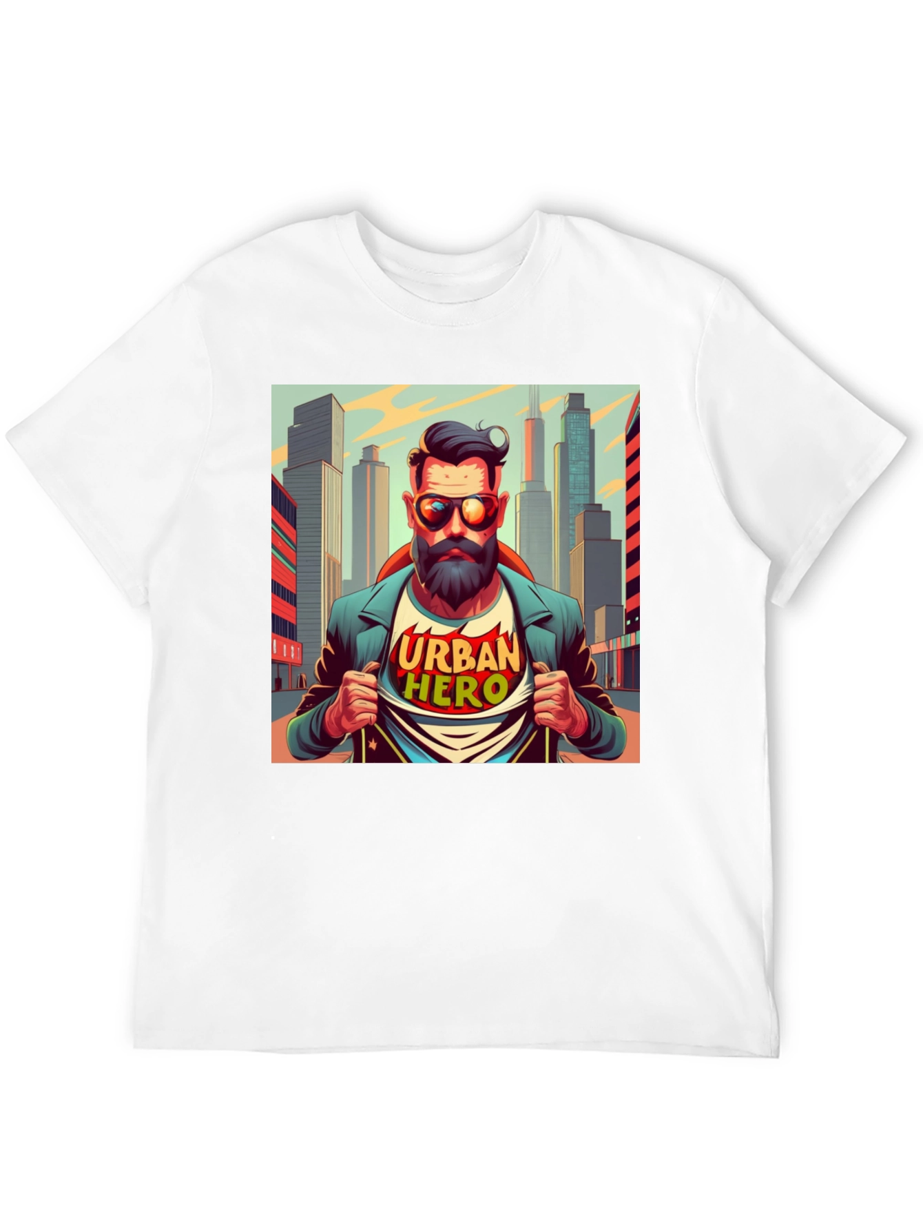 Urban Hero Graphic T-Shirt - Mens Black Tee