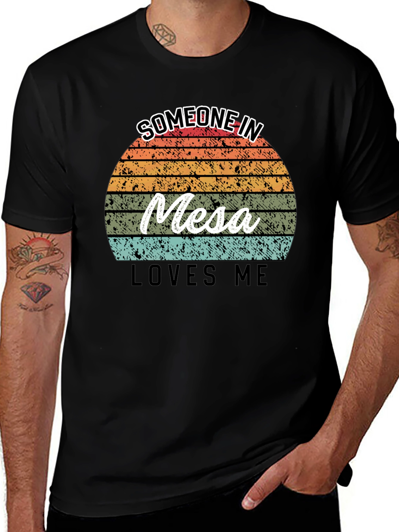 Someone in Mesa Loves Me Black T-Shirt