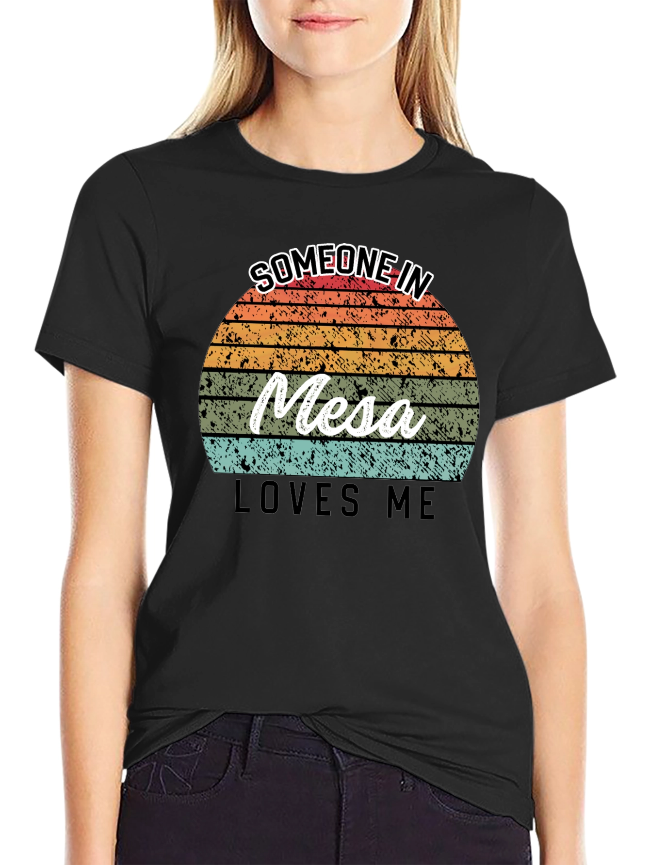 Someone in Mesa Loves Me Black T-Shirt