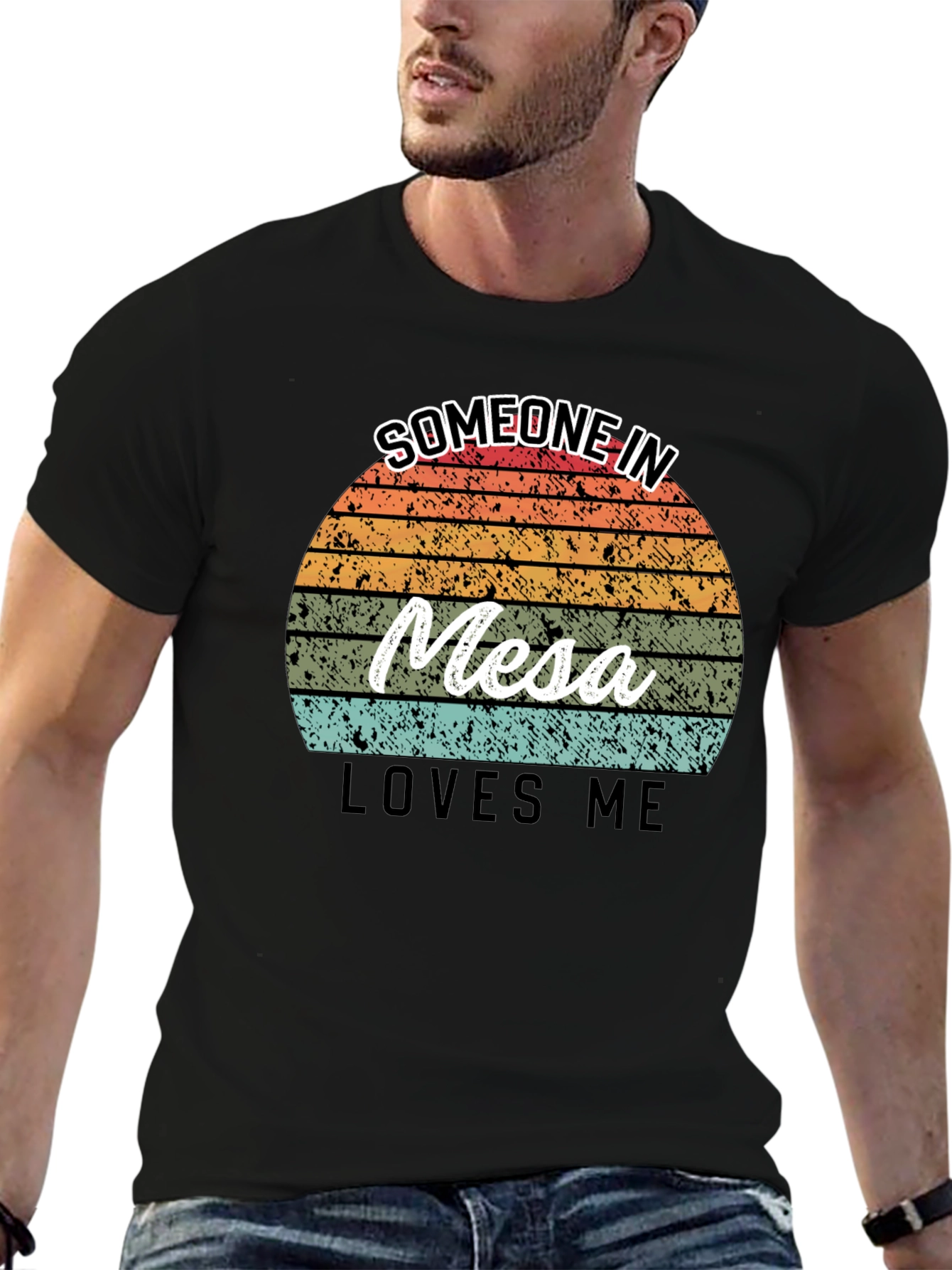 Someone in Mesa Loves Me Black T-Shirt