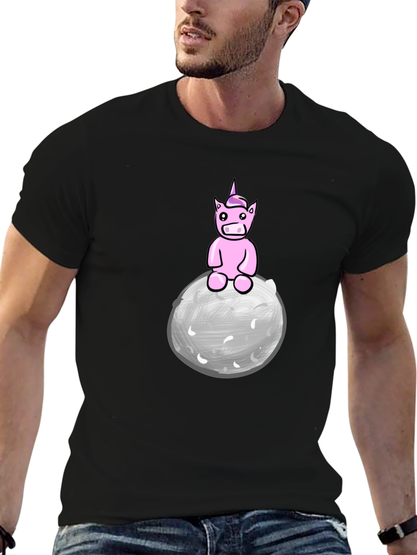 Unicorn on the Moon Graphic Tee