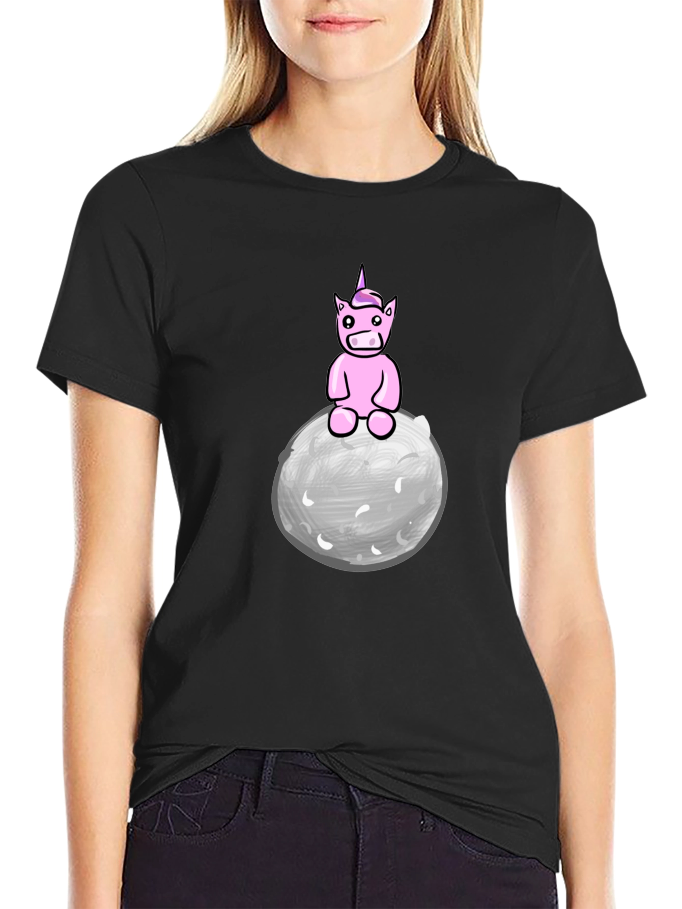 Unicorn on the Moon Graphic Tee