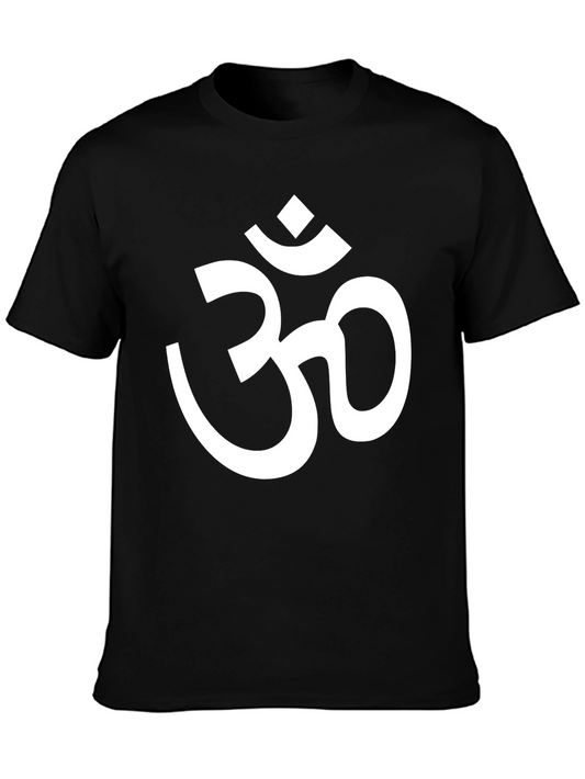 Om Symbol Graphic Tee - Black Cotton T-Shirt