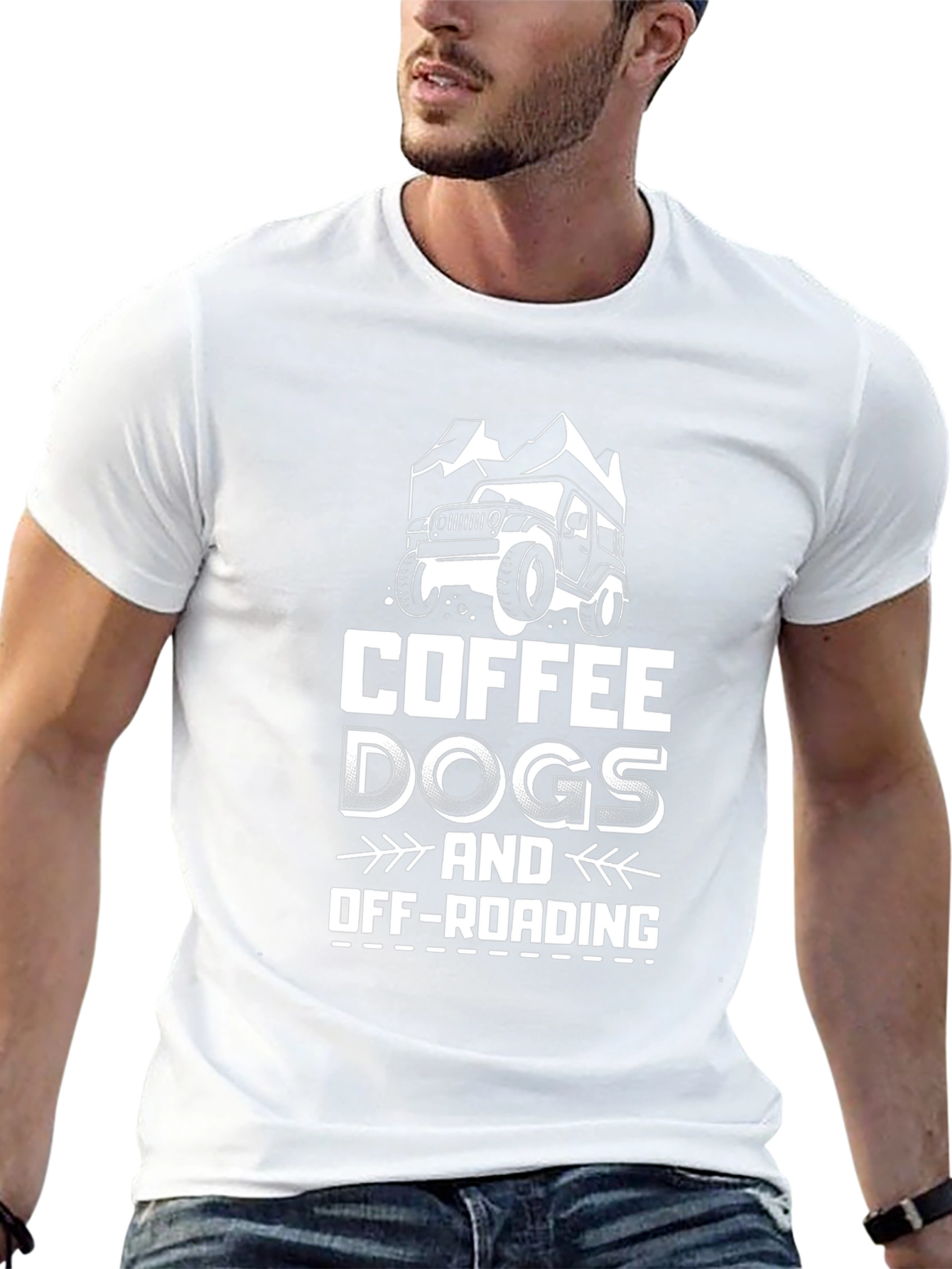 Coffee Dogs & Off-Roading T-Shirt – Jeep Adventure Graphic Tee