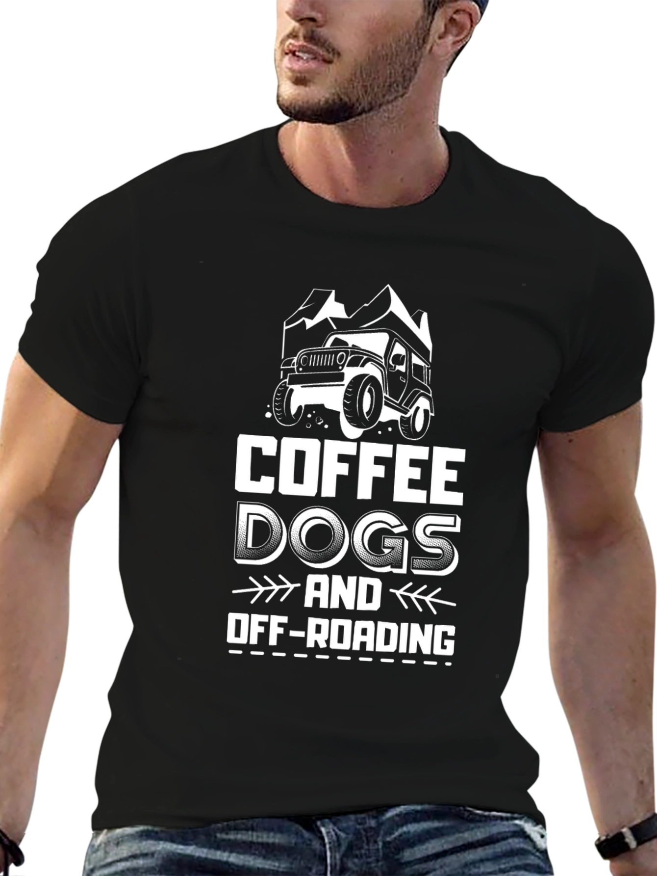 Coffee Dogs & Off-Roading T-Shirt – Jeep Adventure Graphic Tee