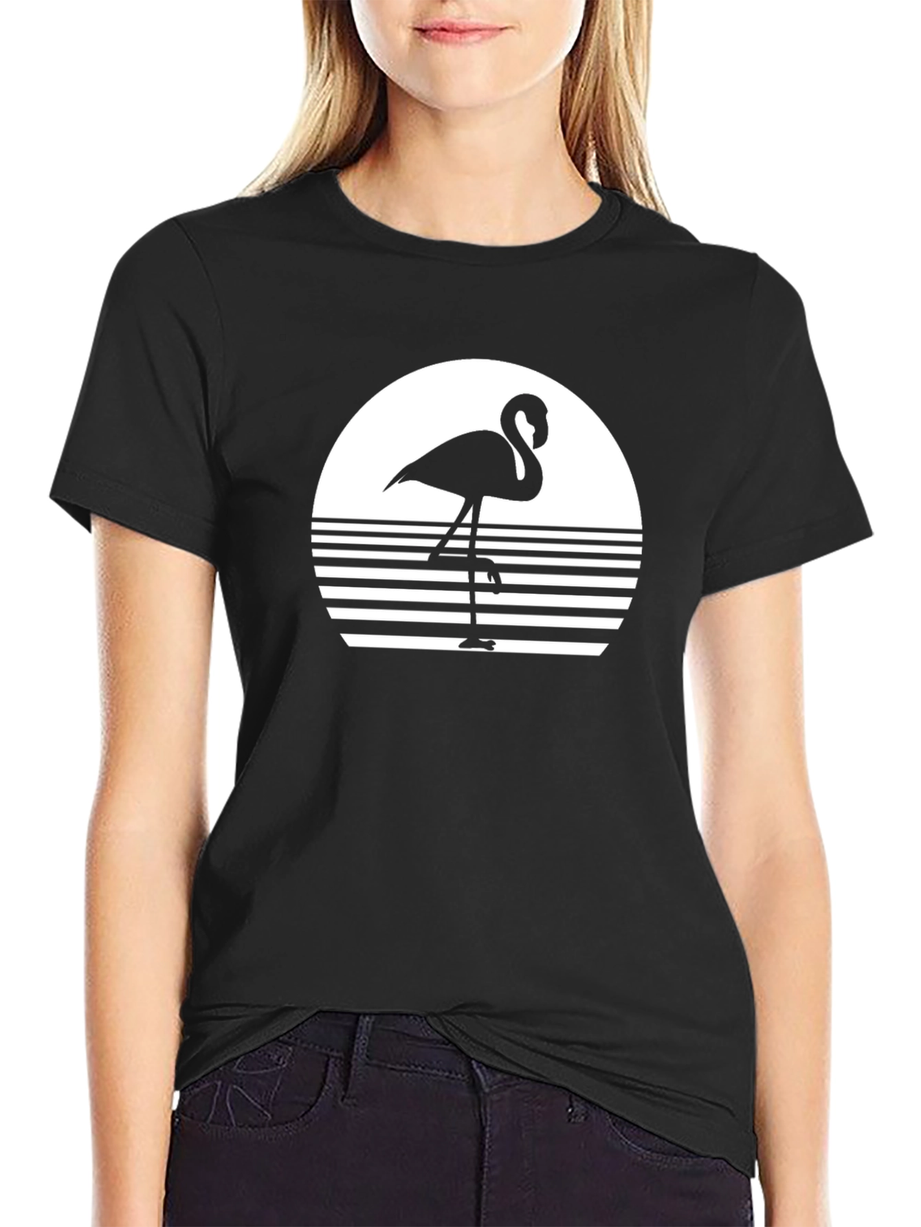 Retro Flamingo Graphic T-Shirt