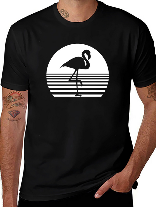 Retro Flamingo Graphic T-Shirt