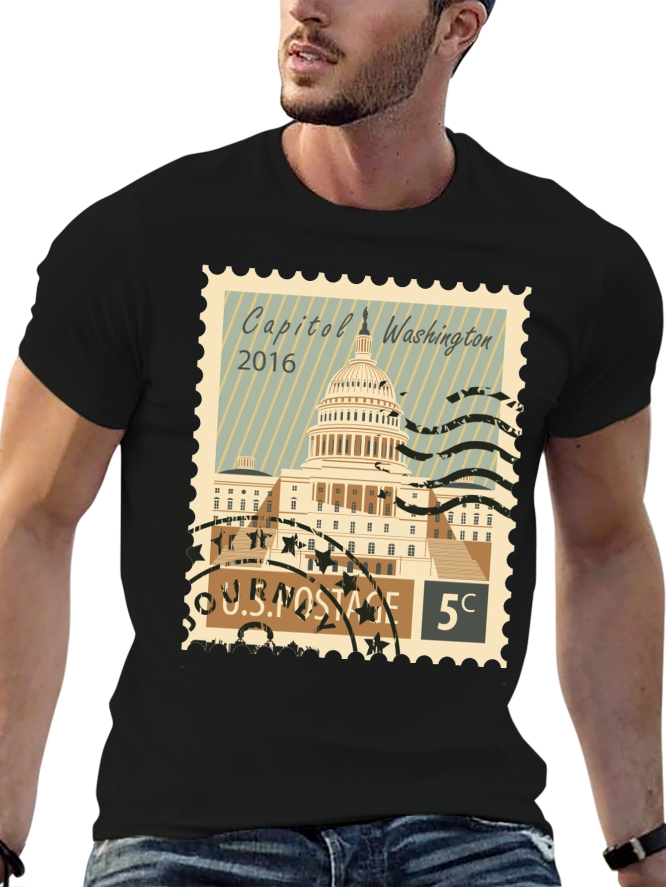 Capitol Washington Stamp T-Shirt
