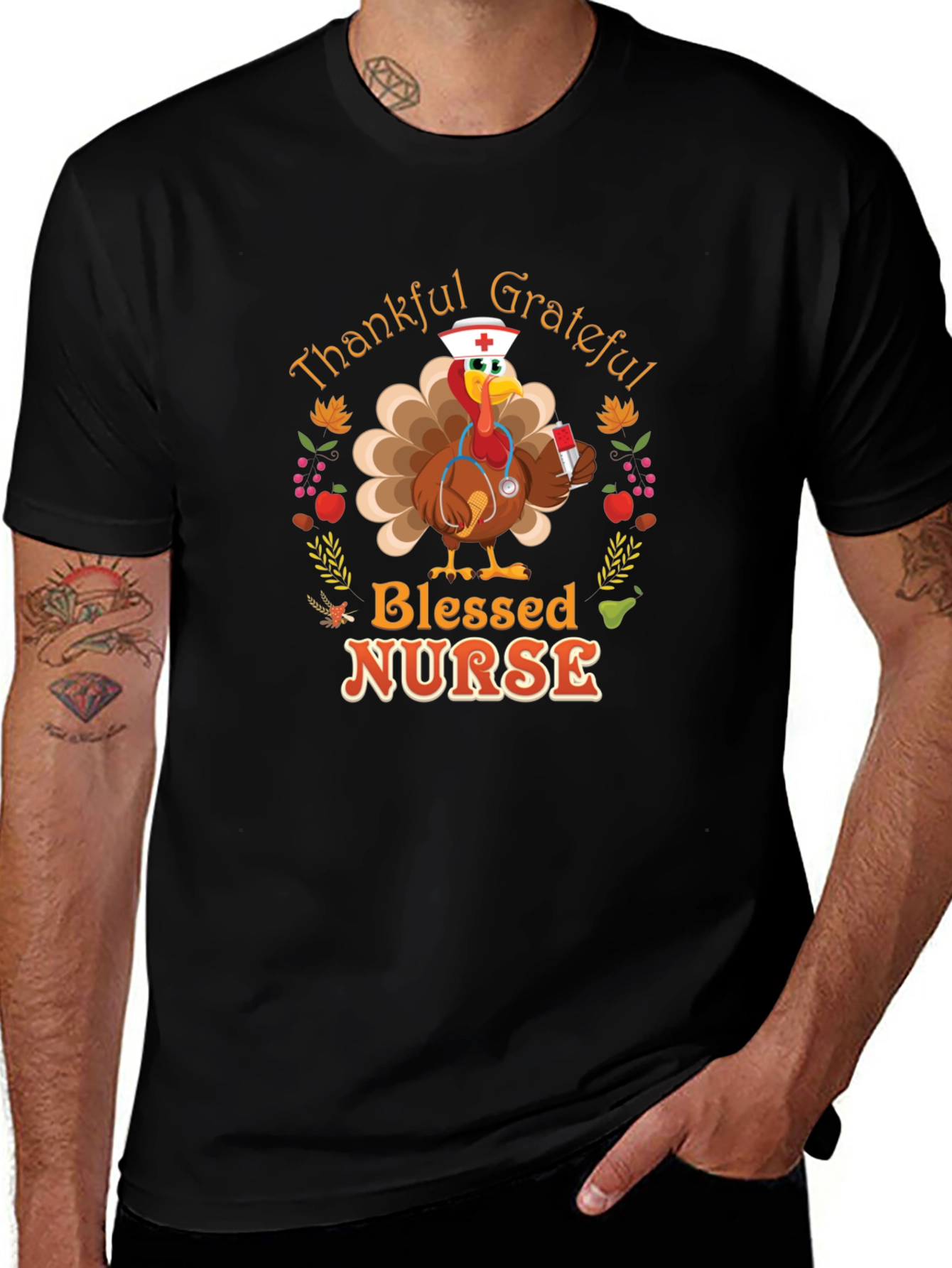 Thankful Grateful Blessed Nurse T-Shirt