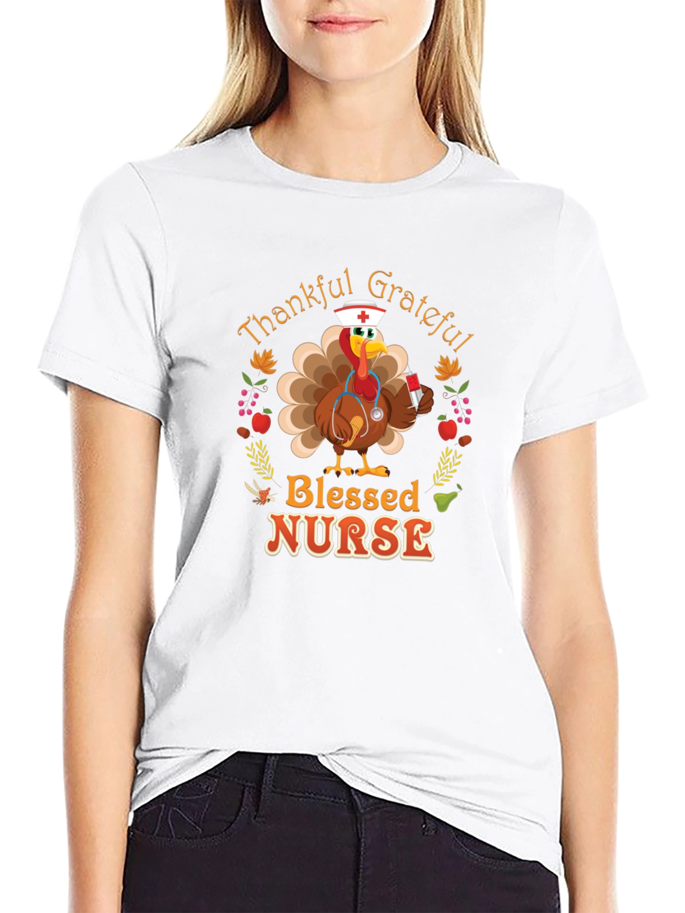 Thankful Grateful Blessed Nurse T-Shirt