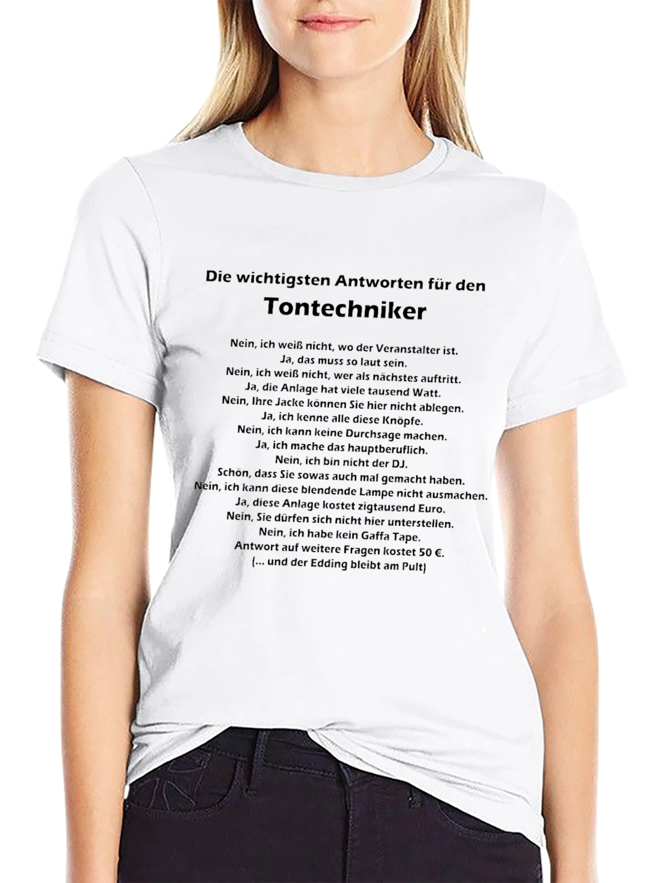 Sound Engineer Humor T-Shirt - German Text
