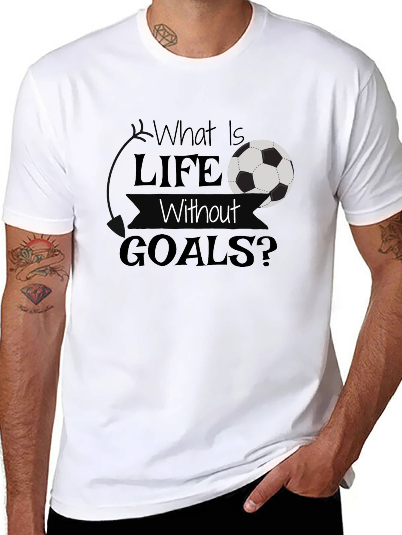 Life Without Goals Soccer Graphic T-Shirt