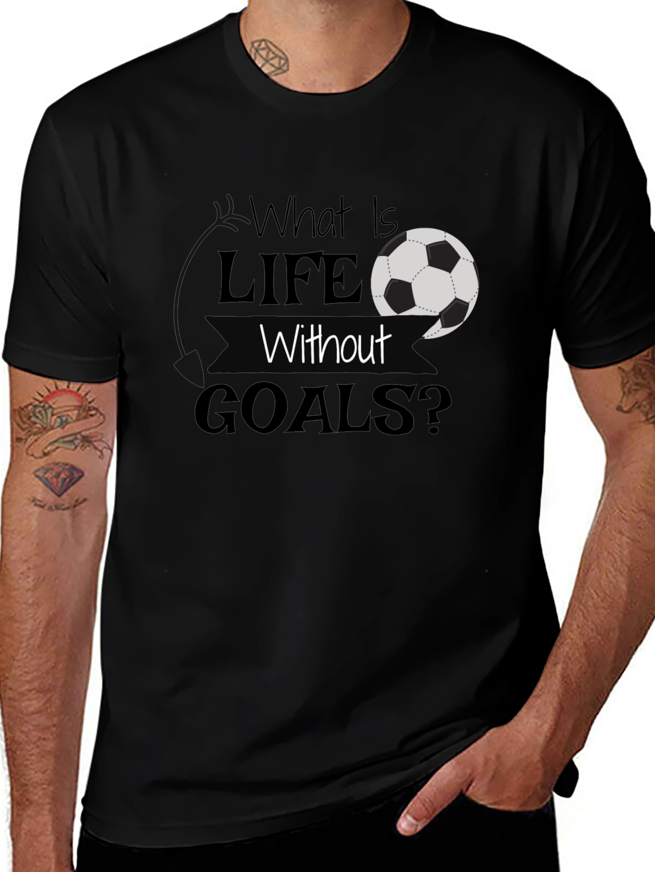 Life Without Goals Soccer Graphic T-Shirt