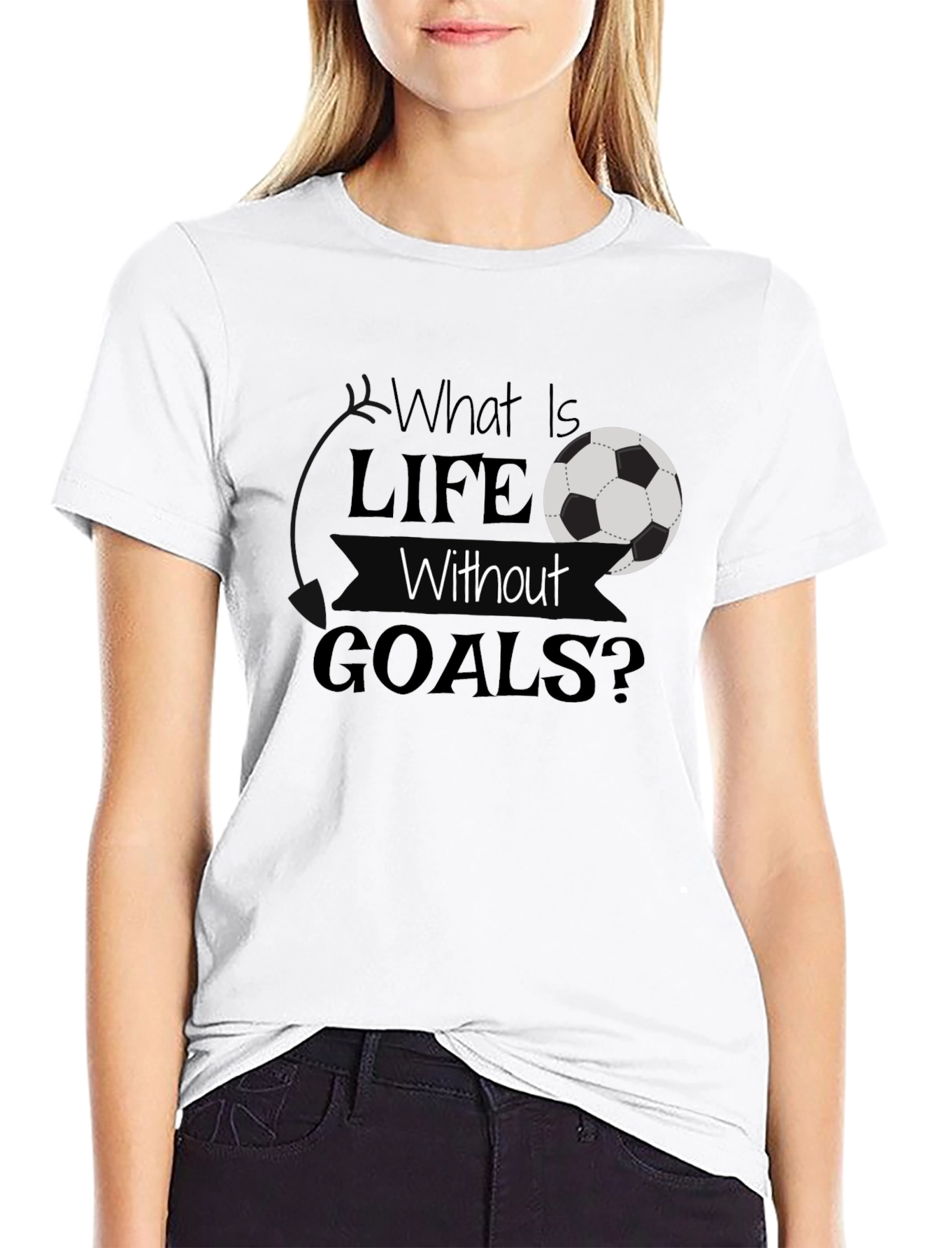 Life Without Goals Soccer Graphic T-Shirt