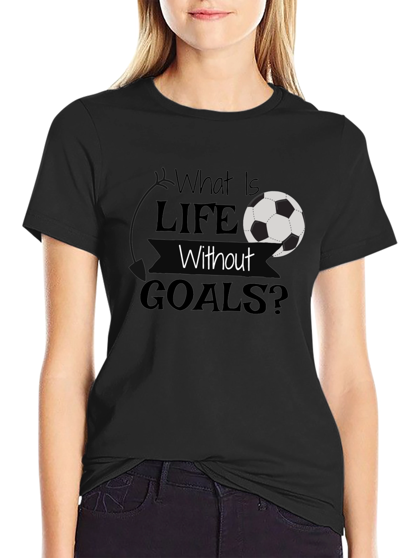 Life Without Goals Soccer Graphic T-Shirt