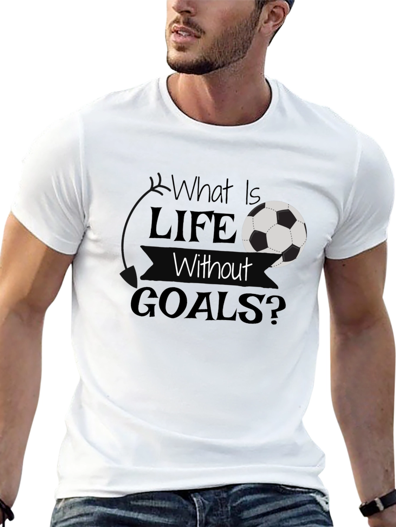 Life Without Goals Soccer Graphic T-Shirt