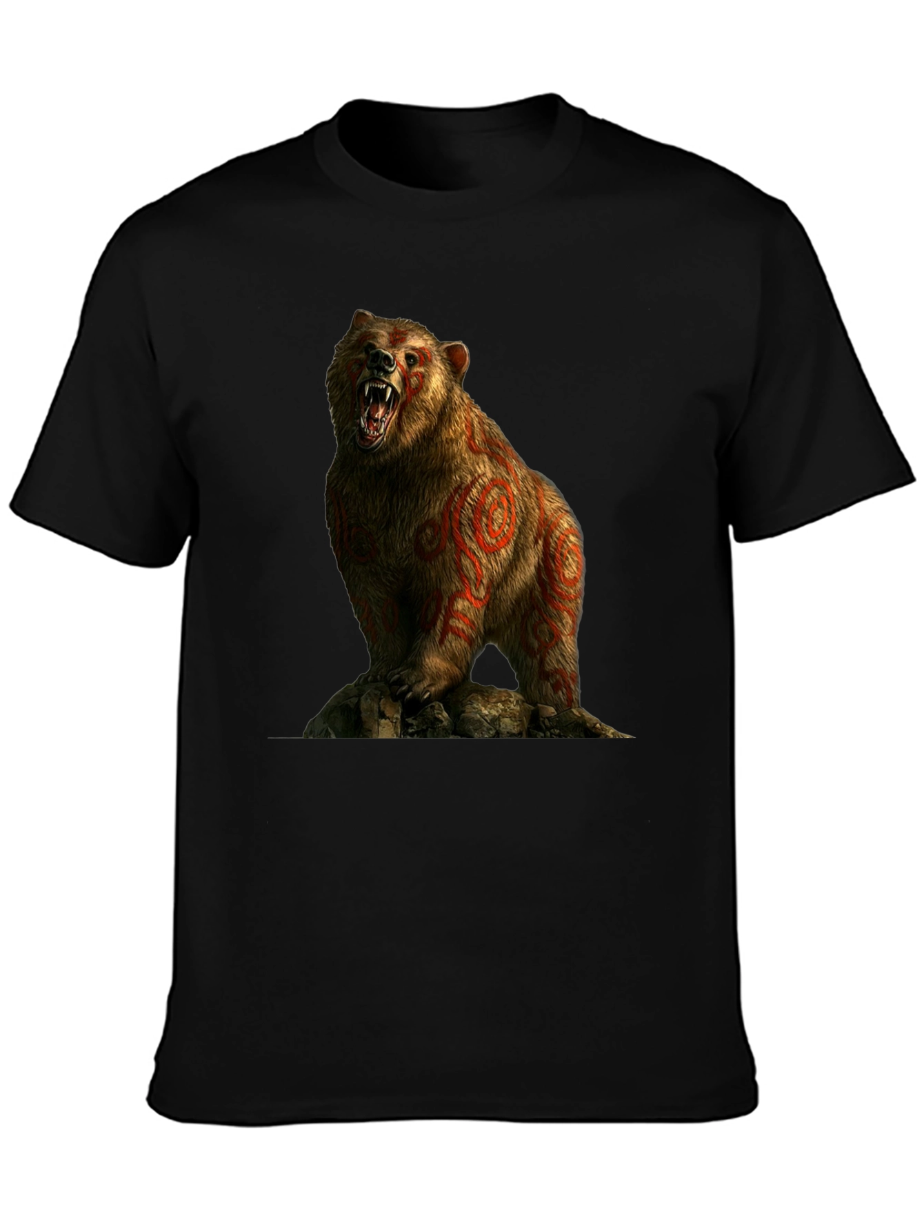 Bear Graphic T-Shirt - Mens Black Tee