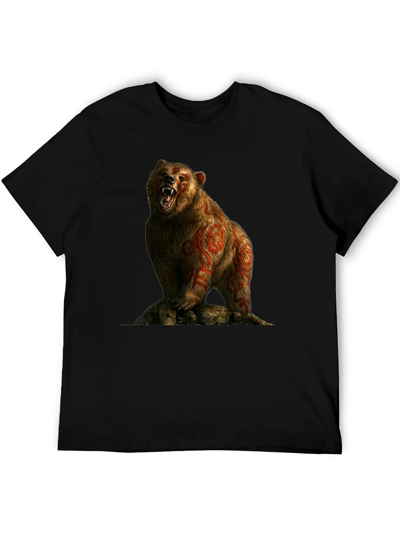 Bear Graphic T-Shirt - Mens Black Tee