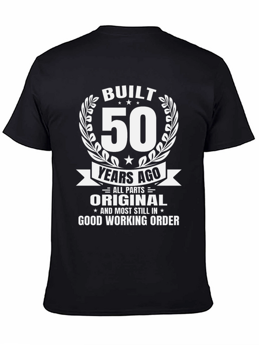 Built 50 Years Ago Black Graphic T-Shirt