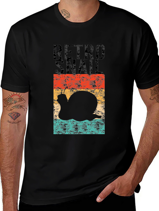 Retro Snail Graphic Tee - Vintage Style T-Shirt