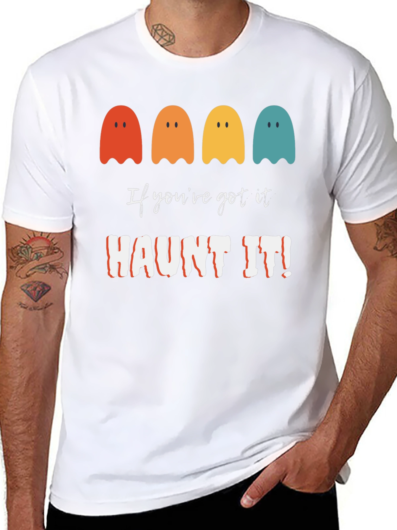Haunt It! Ghost Graphic Tee - Halloween Shirt