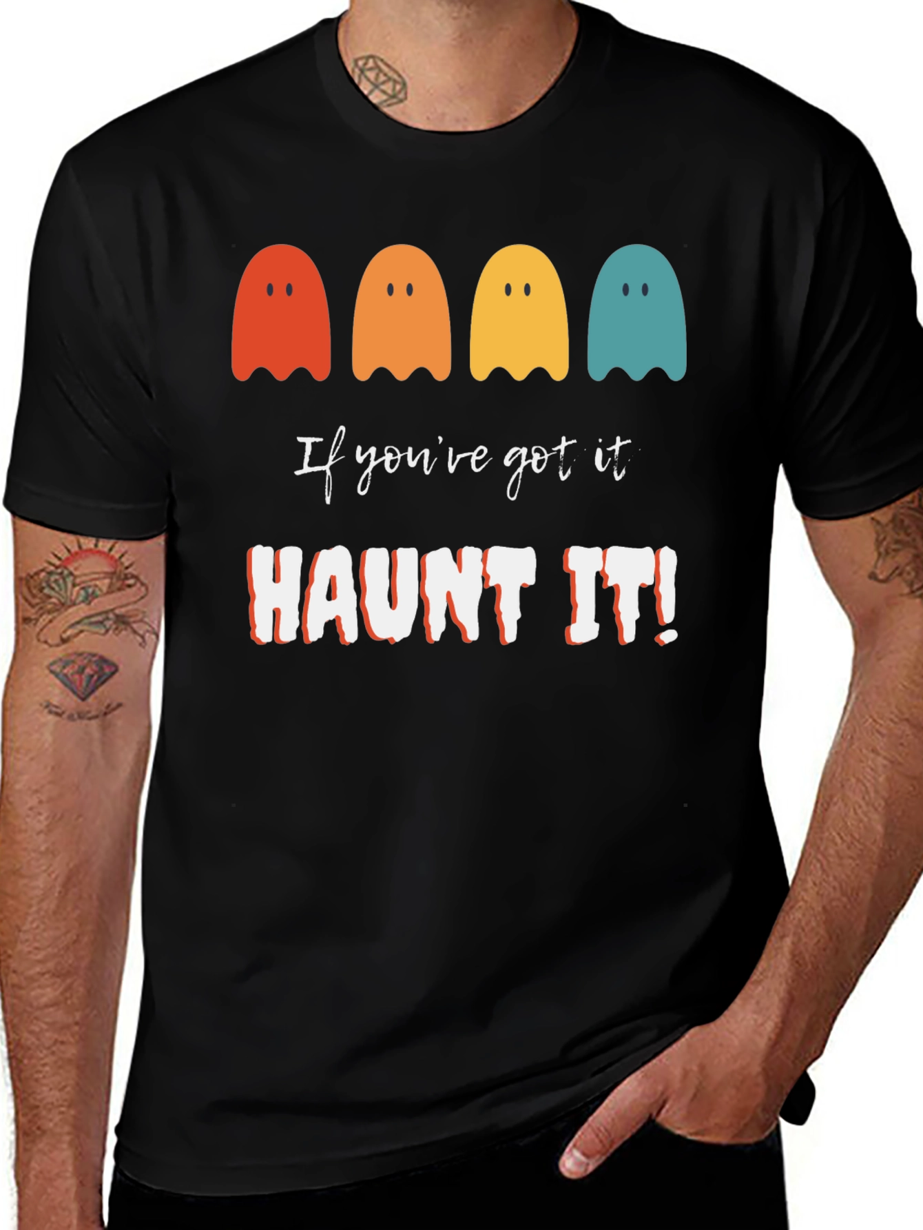 Haunt It! Ghost Graphic Tee - Halloween Shirt