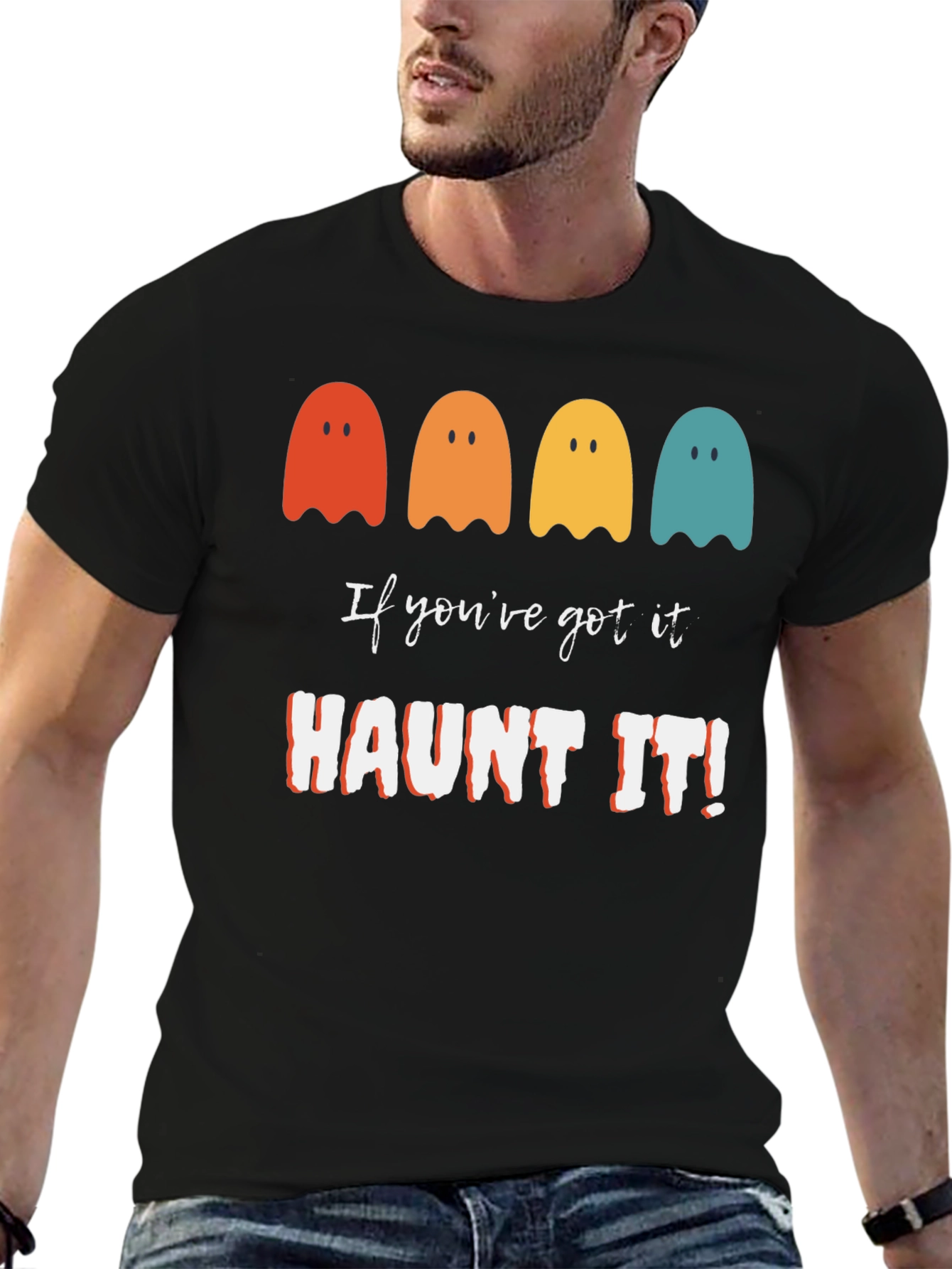 Haunt It! Ghost Graphic Tee - Halloween Shirt