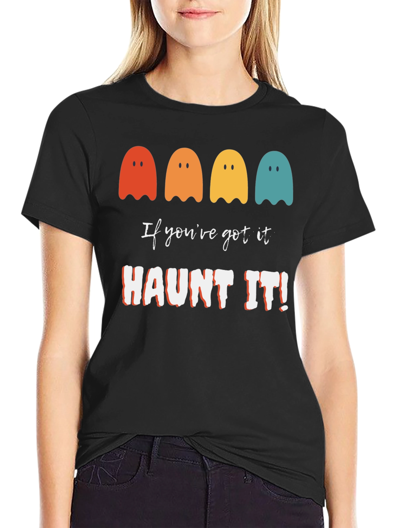 Haunt It! Ghost Graphic Tee - Halloween Shirt