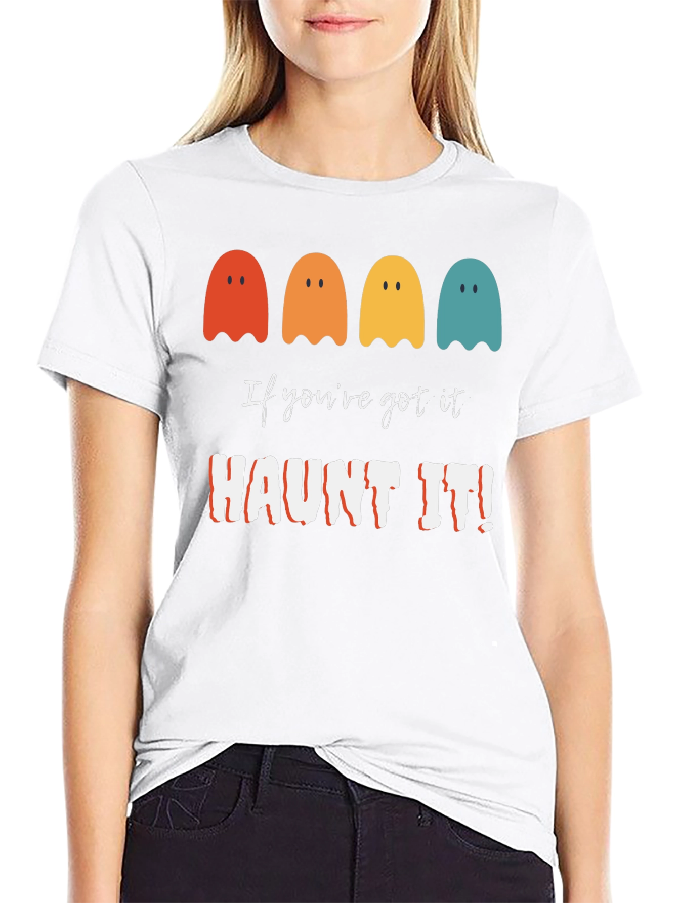 Haunt It! Ghost Graphic Tee - Halloween Shirt