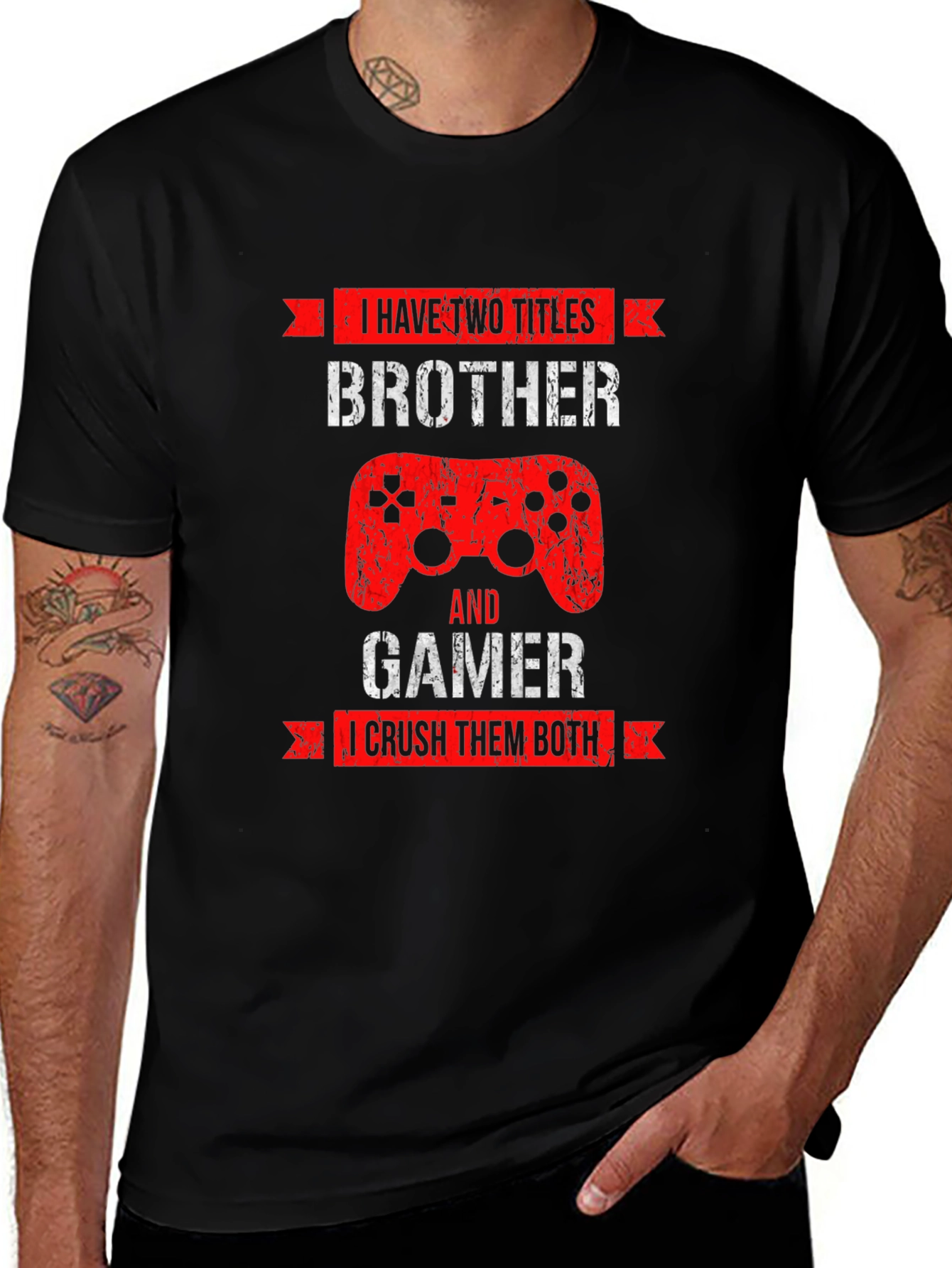 Brother Gamer T-Shirt - Crush Them Both!