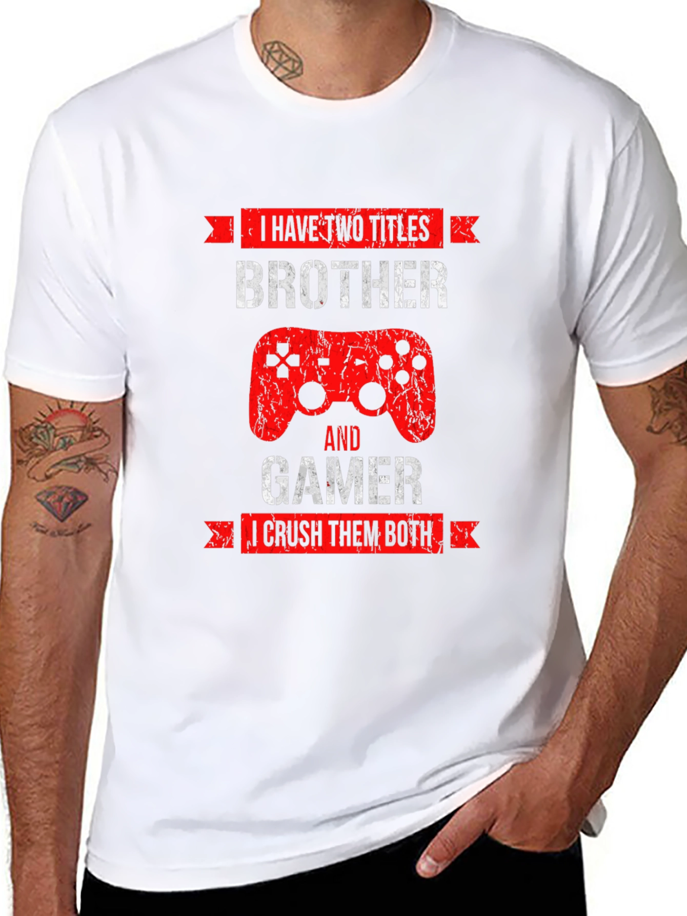 Brother Gamer T-Shirt - Crush Them Both!